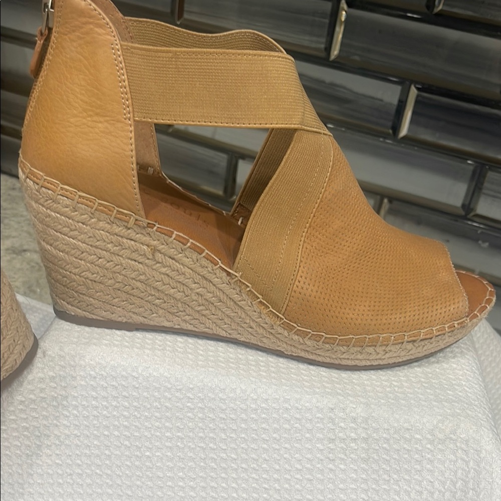 Tan Wedge Sandals